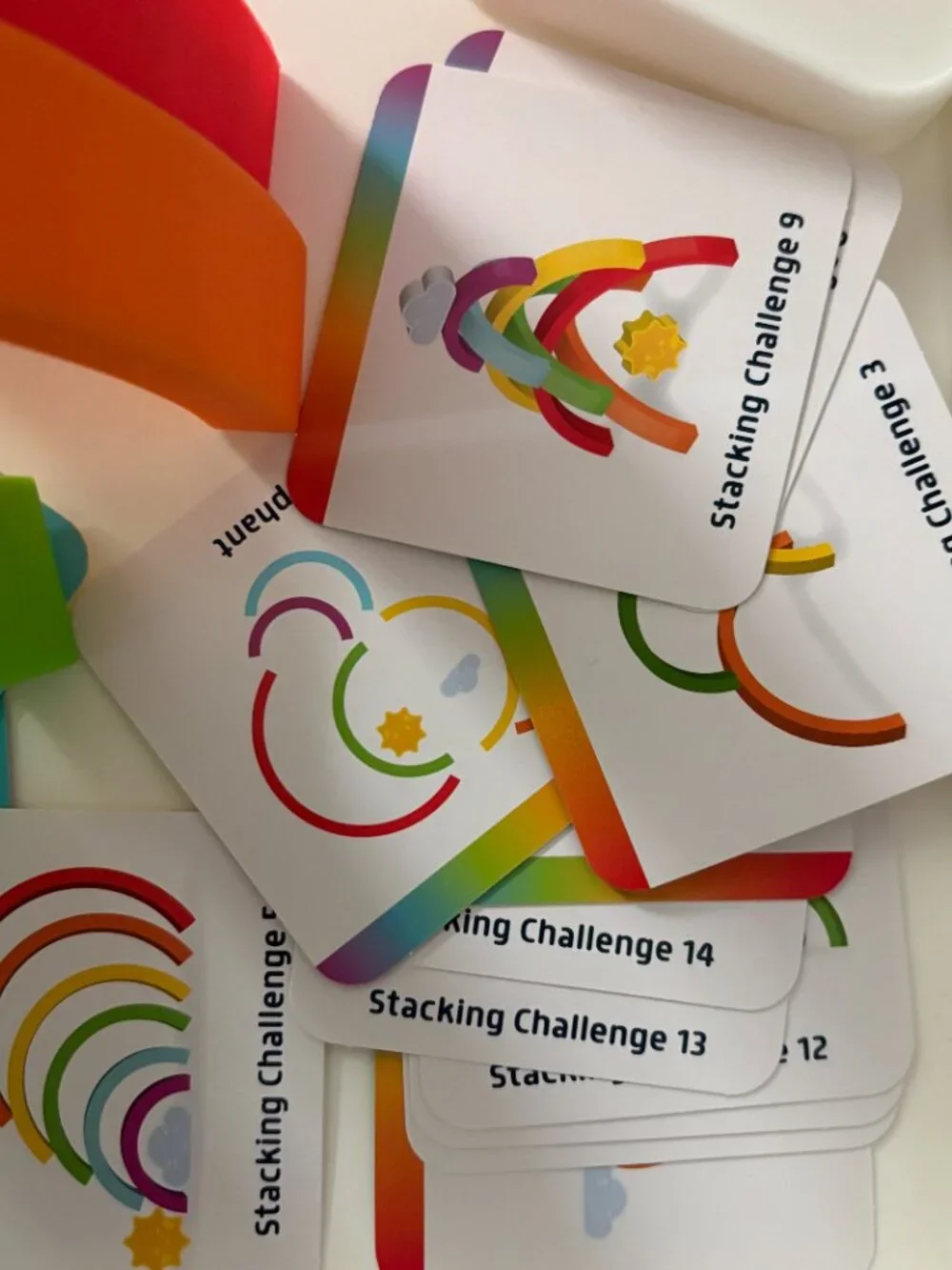 Chuckle & Roar Silicone Rainbow Stacker + Game 100% Complete 28 Pcs